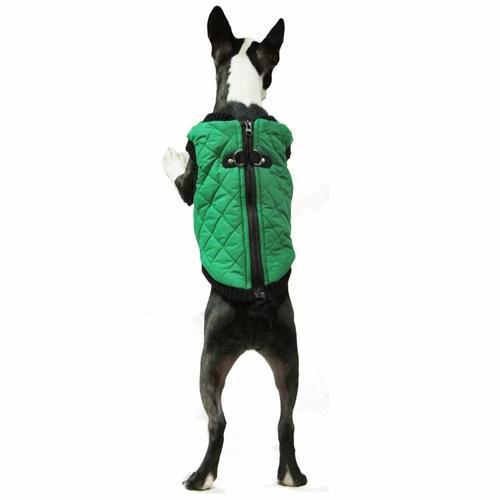 Gooby Fashion Quilted Dog Vest - Green