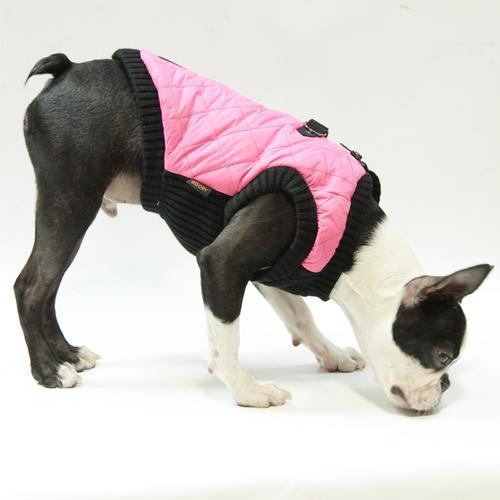 Gooby Fashion Quilted Dog Vest - Pink