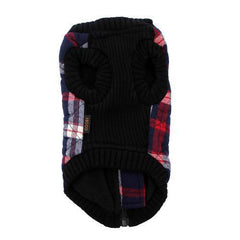Fashion Bomber Check Dog Vest by Gooby - White