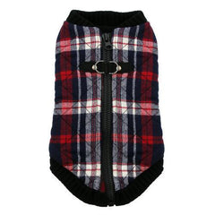 Fashion Bomber Check Dog Vest by Gooby - White