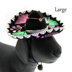 Sombrero Dog Hat - Black