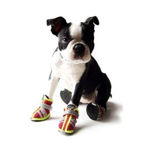 Reflector Dog Boots - Fire Engine Red