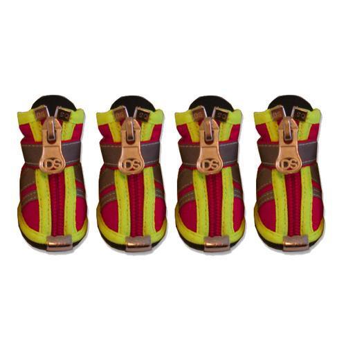 Reflector Dog Boots - Fire Engine Red