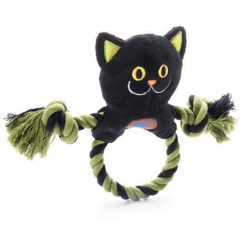 Halloween Ring Toss Dog Toy - Black Cat