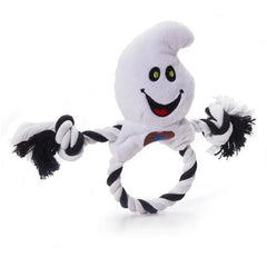 Halloween Ring Toss Dog Toy - Ghost