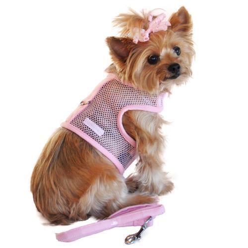Cool Mesh Dog Harness - Solid Pink