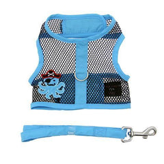 Cool Mesh Dog Harness Under the Sea Collection - Pirate Octopus Blue and Black