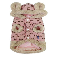 Dobaz Bowtie Dog Hoodie - Pink