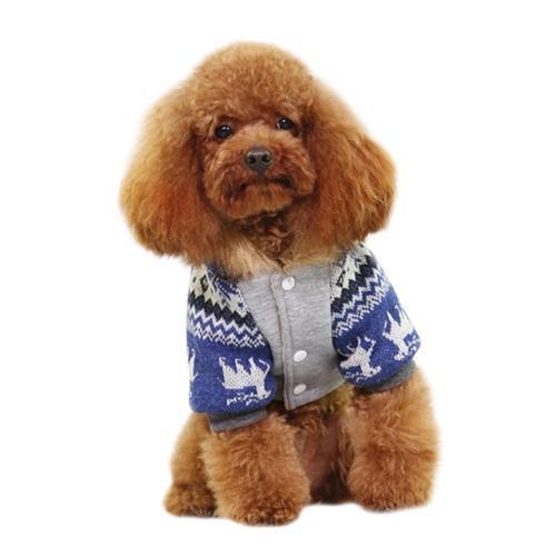 Ox Horn Button Dog Coat by Dobaz - Blue
