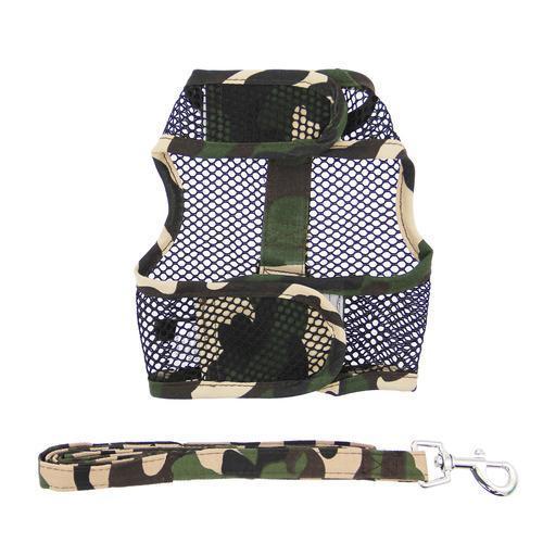 Cool Mesh Dog Harness - Green Camouflage