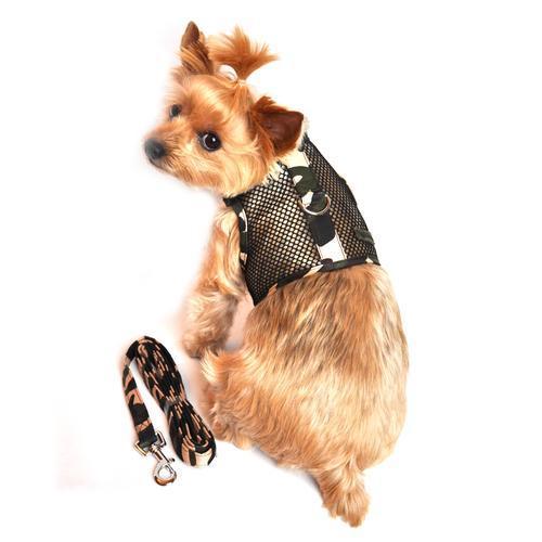 Cool Mesh Dog Harness - Green Camouflage