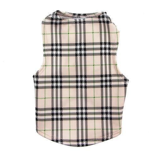 Under-Wrapper Plaid Dog Tank by Daisy and Lucy