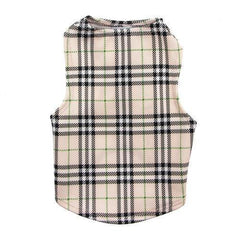 Under-Wrapper Plaid Dog Tank by Daisy and Lucy