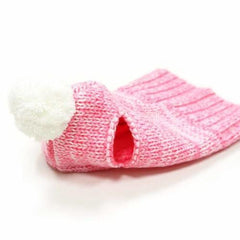 Pom Sweater Dog Hat by Dogo - Pink
