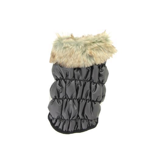 Ruched Bubble Dog Jacket by Dogo - Black