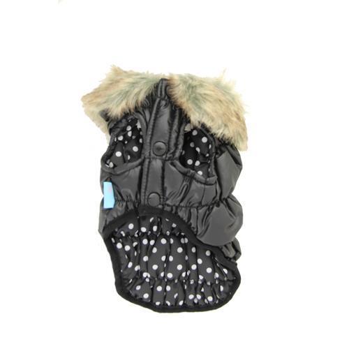 Ruched Bubble Dog Jacket by Dogo - Black