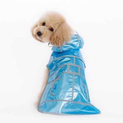 Jelly Dog Raincoat by Dogo - Blue