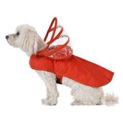 Push Pushi Rainbow Line Dog Raincoat - Red