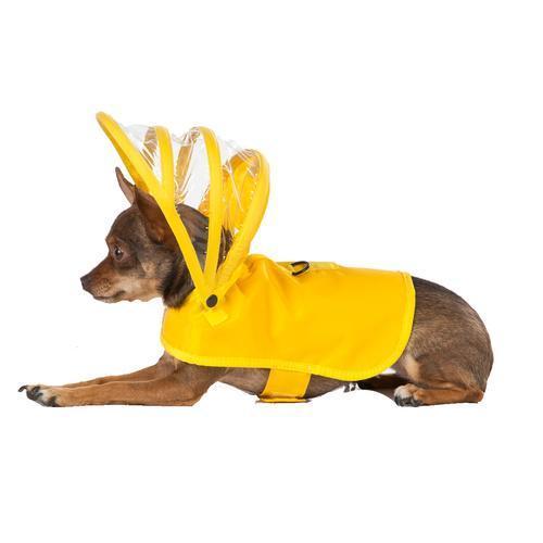 Push Pushi Rainbow Line Dog Raincoat - Yellow