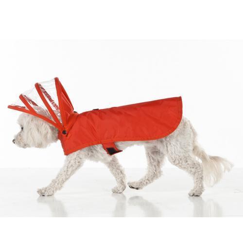 Push Pushi Rainbow Line Dog Raincoat - Red