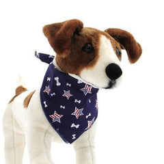 Aria Bone in the USA Dog Bandana - Blue