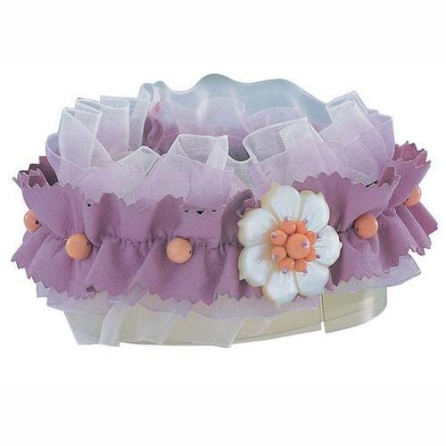 Pearl & Rose Quartz Elastic Dog Collar