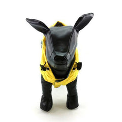 FouFouDog Rainy Day Dog Poncho with Built-in Travel Pouch - Yellow