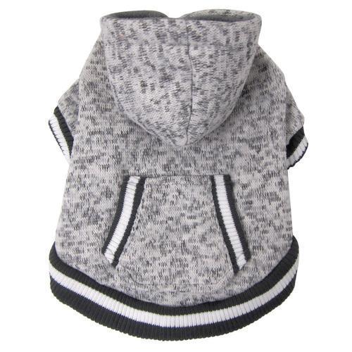 FouFou Heritage Knit Dog Hoodie - Heather Gray