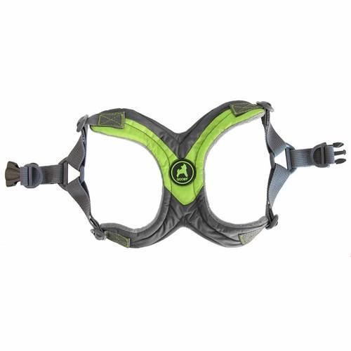 Gooby Trekking Step-in Memory Foam Dog Harness - Lime Green