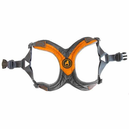 Gooby Trekking Step-in Memory Foam Dog Harness - Mandarin Orange