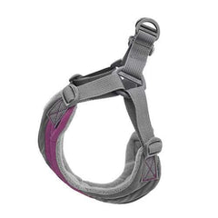 Gooby Trekking Step-in Memory Foam Dog Harness - Purple