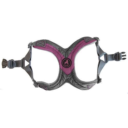 Gooby Trekking Step-in Memory Foam Dog Harness - Purple