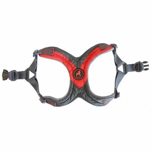 Gooby Trekking Step-in Memory Foam Dog Harness - Red