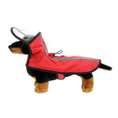 Gooby Adjustable Dog Raincoat - Red