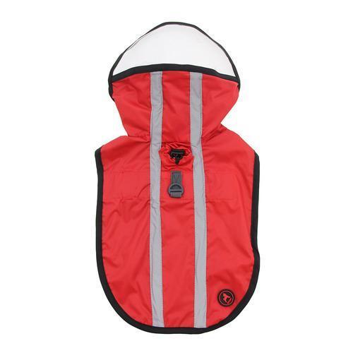 Gooby Adjustable Dog Raincoat - Red