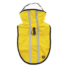 Gooby Adjustable Dog Raincoat - Yellow