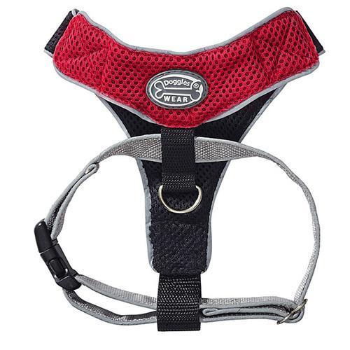 Doggles Red & Black V Mesh Harness