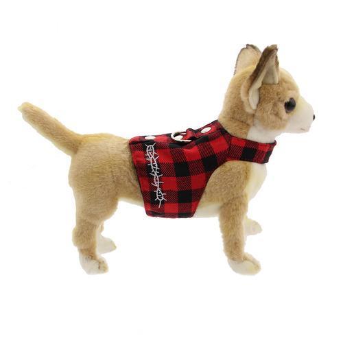 Biker Vest Dog Harness by Doggles - Buffalo Plaid