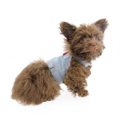 Blue Jean Jacket Denim Vest Dog Harness by Doggles