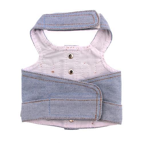 Blue Jean Jacket Denim Vest Dog Harness by Doggles