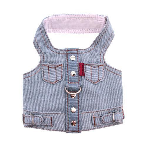 Blue Jean Jacket Denim Vest Dog Harness by Doggles