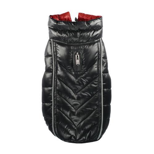 Featherlite Reversible-Reflective Puffer Dog Vest by Hip Doggie - Black/Red