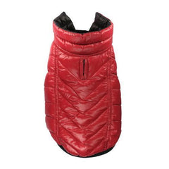 Featherlite Reversible-Reflective Puffer Dog Vest by Hip Doggie - Black/Red