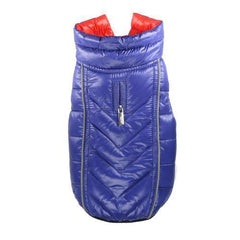 Featherlite Reversible-Reflective Puffer Dog Vest by Hip Doggie - Blue/Orange