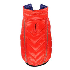 Featherlite Reversible-Reflective Puffer Dog Vest by Hip Doggie - Blue/Orange