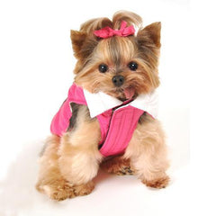 Featherlite Reversible-Reflective Puffer Vest by Hig Doggie - Pink/White