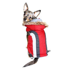 Swiss Alpine Ski Dog Vest by Hip Doggie - Red