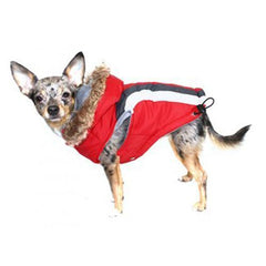 Swiss Alpine Ski Dog Vest by Hip Doggie - Red