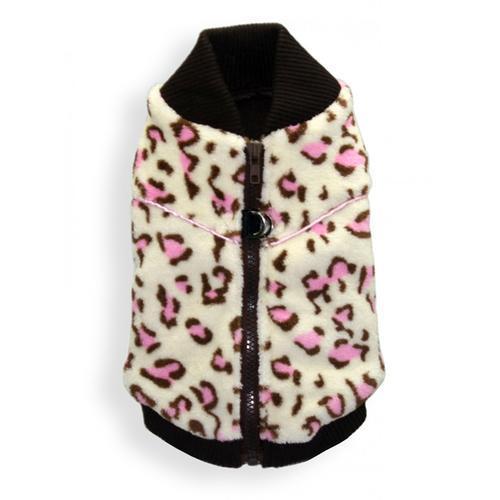 Cheetah Mink Vest by Hip Doggie - White