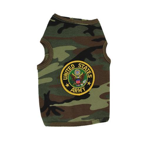 U.S. Army Crest Dog Tank Top - Camo
